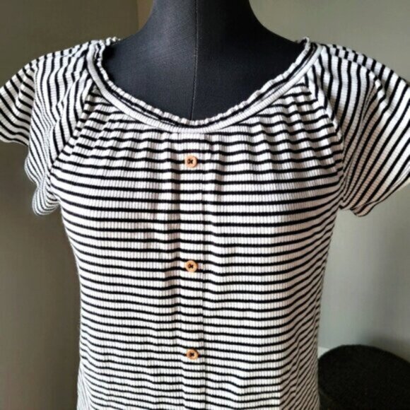 Old Navy Cotton stripe Shirt Sz L - Picture 5 of 6